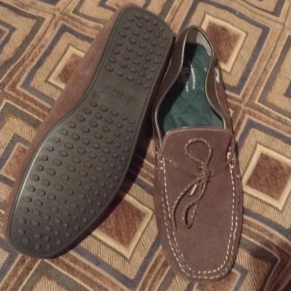 Men's Bass Dark Brown Bass Slip on leather shoes size 9.5 - Picture 3 of 8